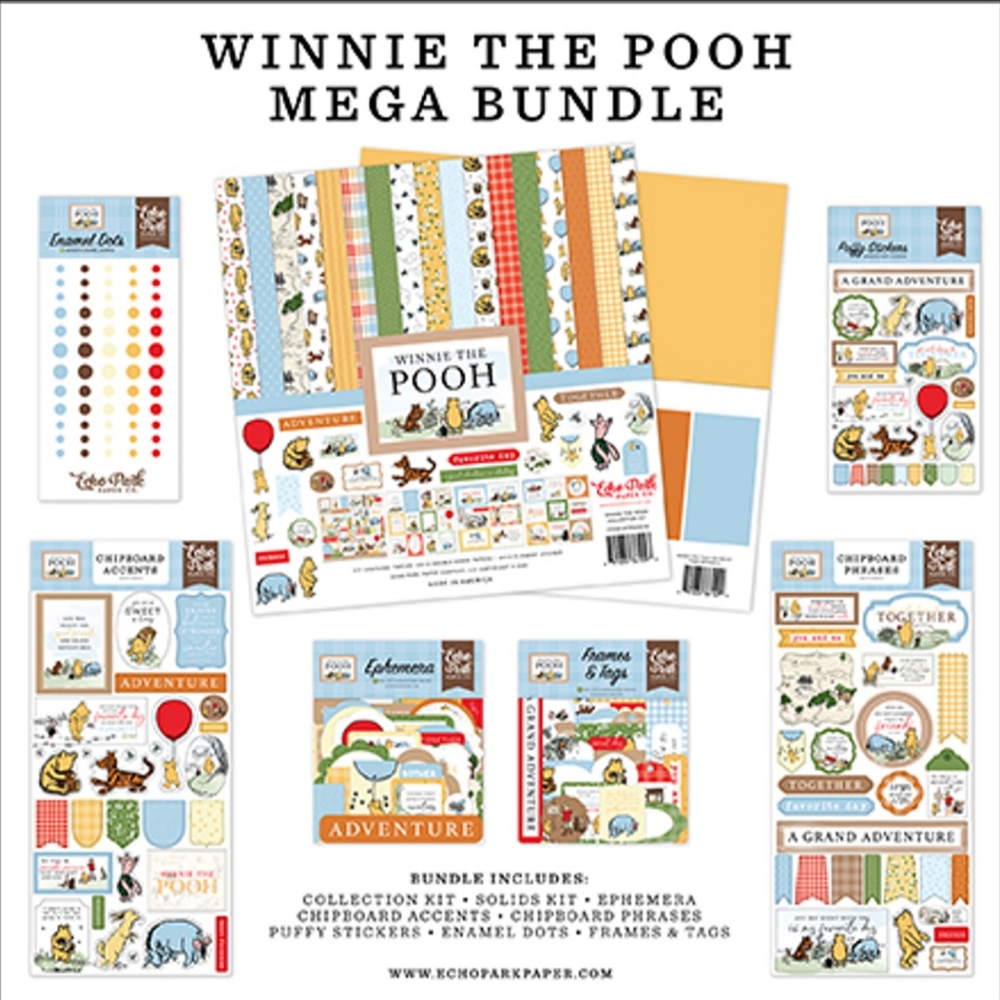 Brand New Echo Park Winnie the Pooh Mega Bundle